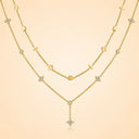 Layered CZ Charm Necklace
