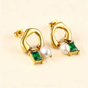 Emerald Baroque Drop Earrings