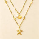 Double Layer Tropical Pendants Necklace