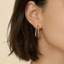 Geometric Gold Hoop Earrings