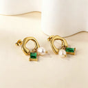 Emerald Baroque Drop Earrings