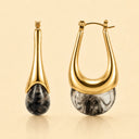Vintage Tortoise Inspired Resin Acrylic Hoop Earrings