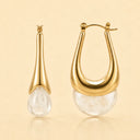 Vintage Tortoise Inspired Resin Acrylic Hoop Earrings