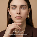 Vintage Tortoise Inspired Resin Acrylic Hoop Earrings