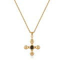 18K Gold Plated Vintage Cross Pendant Necklace