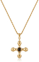 18K Gold Plated Vintage Cross Pendant Necklace