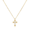 18K Gold Plated Crystal Cross Necklace