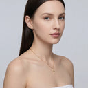 18K Gold Plated Crystal Cross Necklace