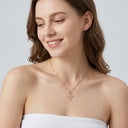 CZ Cross 18K Gold Plated Necklace