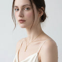 Minimal Crystal Cross Necklace