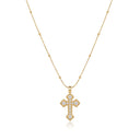 Antique Style CZ Cross Necklace