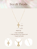 Antique Style CZ Cross Necklace