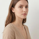 Gold Plated Lariat Necklace with Cubic Zirconia
