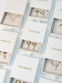 Gold Plated Lariat Necklace with Cubic Zirconia
