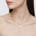 Layered CZ Charm Necklace