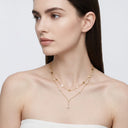 Layered CZ Charm Necklace