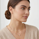 CZ Flower Drop Layered Necklace