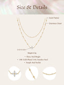 CZ Flower Drop Layered Necklace