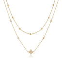 Minimal Floral Layered Necklace
