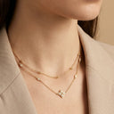 Minimal Floral Layered Necklace