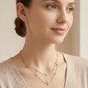 Minimal Floral Layered Necklace