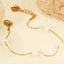 4 Freshwater Pearl Beads Gold-Plated Bracelet