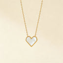 heart shape necklace with gold-plating chain
