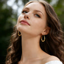 Oval Statement Hoop Earrings