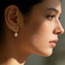Boucles d'oreilles clous Nœud marin avec perle