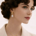 Twisted Knot Pearl Earrings
