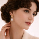 Twisted Knot Pearl Earrings