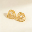 Rose Area Stud Earrings