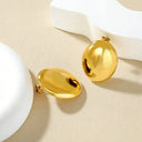 Minimalist Oval Statement Earrings