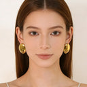 Minimalist Oval Statement Earrings