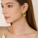 Minimalist Oval Statement Earrings